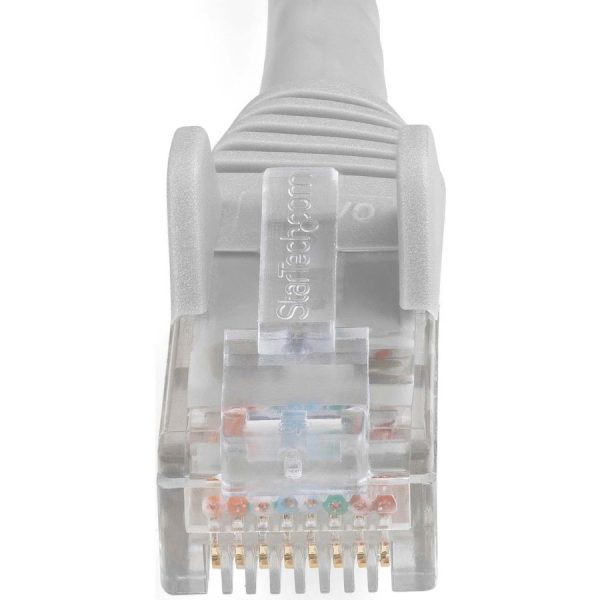 StarTech.com 35ft (10.7m) CAT6 Ethernet Cable, LSZH (Low Smoke Zero Halogen) 10 GbE Snagless 100W PoE UTP RJ45 Gray Network Patch Cord ETL - Image 3