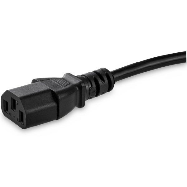 StarTech.com 6ft (2m) Hospital Grade Power Cord, 18AWG, NEMA 5-15P to C13, 10A 125V, Green Dot Medical Power Cable, Monitor Power Cable - Image 2