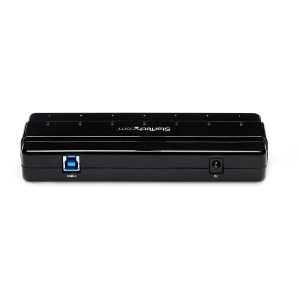 StarTech.com 7 Port SuperSpeed USB 3.0 Hub - 5Gbps - Desktop USB Hub with Power Adapter - Black - Image 3