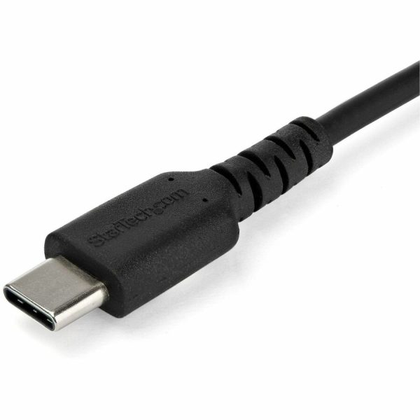 StarTech.com 2m USB C Charging Cable - Durable Fast Charge & Sync USB 2.0 Type C to C Charger Cord - TPE Jacket Aramid Fiber M/M 60W Black - Image 3