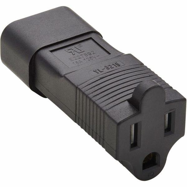 Eaton Tripp Lite Series NEMA 5-15R to C14 Power Cord Adapter - 15A, 125V, Black - Image 3