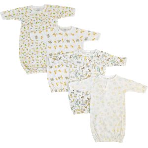 Unisex Newborn Baby 4 Piece Gown Set Nc_0740