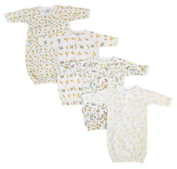 Unisex Newborn Baby 4 Piece Gown Set Nc_0740