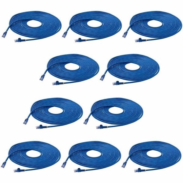 StarTech.com 25 ft. CAT6 Ethernet Cable - 10 Pack - ETL Verified - Blue CAT6 Patch Cord - Snagless RJ45 Connectors - 24 AWG - UTP - Image 2