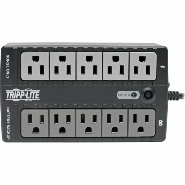 Eaton Tripp Lite Series 600VA 325W Standby UPS - 10 NEMA 5-15R Outlets, 120V, 50/60 Hz, USB, 5-15P Plug, Desktop/Wall Mount - Image 2