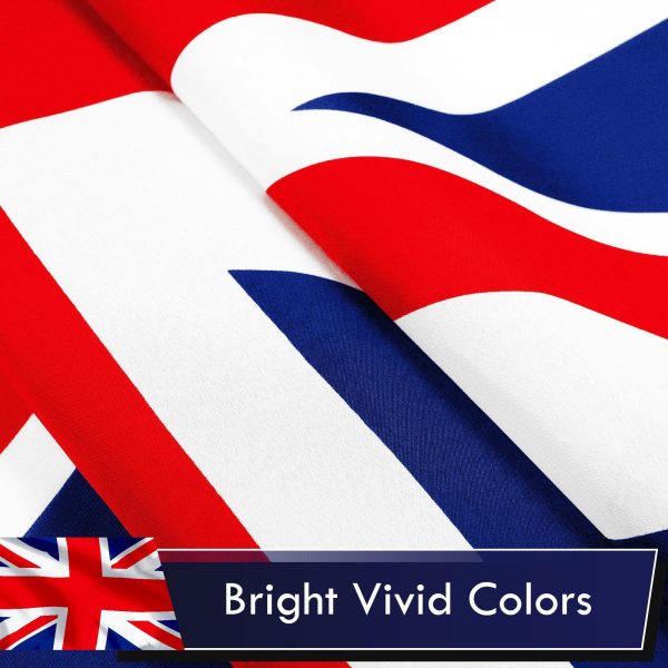 UK British Flag 3x5 Ft 2-Pack Printed Polyester By G128 - Image 3