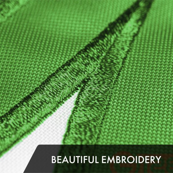 G128 Combo Pack: American USA Flag 4x6 Ft & Ireland Irish Shamrock Flag 4x6 Ft | Both ToughWeave Series Embroidered Polyester, Embroidered Design, Indoor/Outdoor, Brass Grommets - Image 4