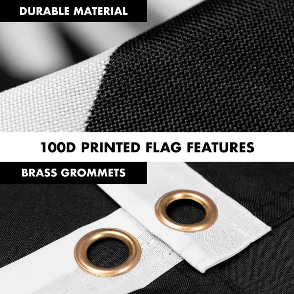 G128 - 6 Feet Tangle Free Spinning Flagpole (White) POW Brass Grommets Printed 3x5 ft (Flag Included) Aluminum Flag Pole - Image 4