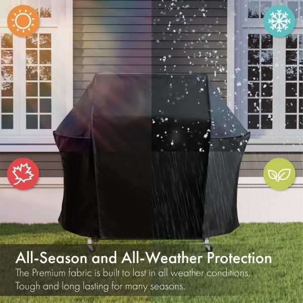 G128 Black Grill Cover | 30 inch | Gas Grill Cover Waterproof, UV Resistant BBQ Grill Cover, Fits Most Brands of Grills - Image 2