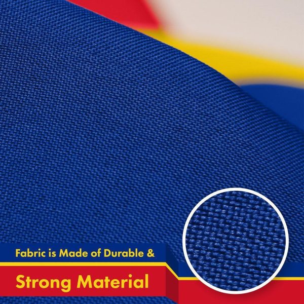 G128 10 Pack: Romania Romanian Flag | 3x5 Ft | LiteWeave Pro Series Printed 150D Polyester | Country Flag, Indoor/Outdoor, Vibrant Colors, Brass Grommets, Thicker and More Durable Than 100D 75D Poly - Image 4