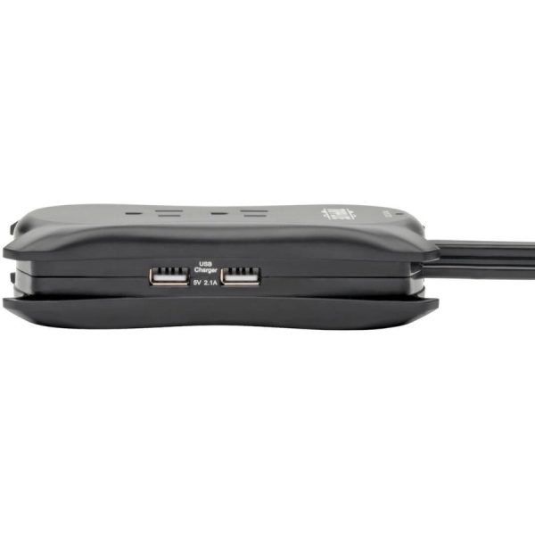 Eaton Tripp Lite Series Protect It! 3-Outlet Travel-Size Surge Protector - 5-15R Outlets, 2 USB Ports, 5-15P Input, 1050 Joules, Black - Image 5
