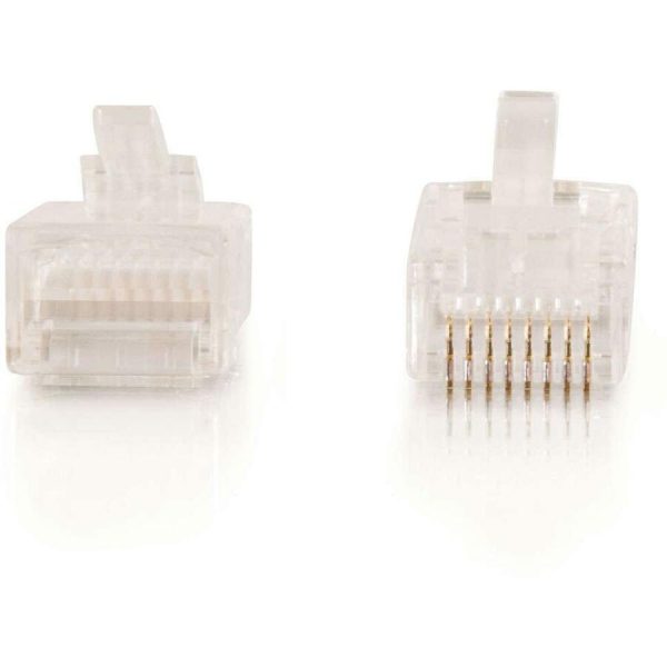 C2G RJ45 Cat5E Modular Plug for Round Stranded Cable Multipack (100-Pack) - Image 2