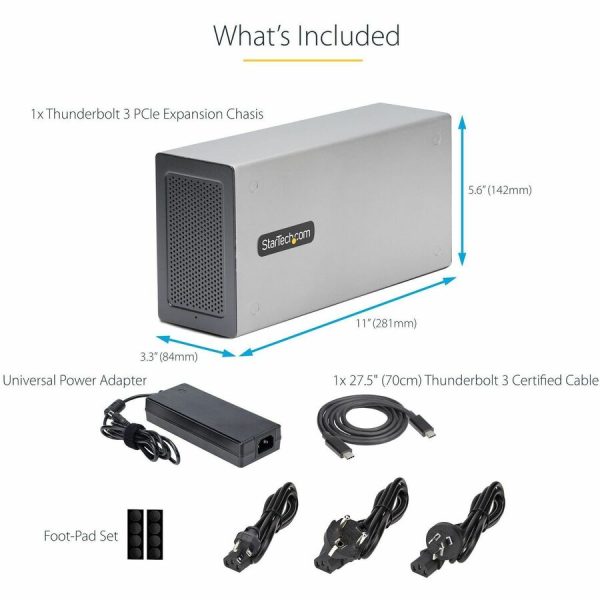 StarTech.com Thunderbolt 3 PCIe Expansion Chassis, Enclosure Box w/Dual PCI-E Slots, External PCIe Slots, 8K/4K Output Via TB3/DP 1.4, TAA - Image 6