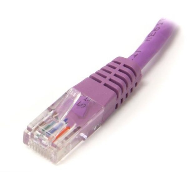 StarTech.com 6 ft Purple Molded Cat5e UTP Patch Cable - Image 2