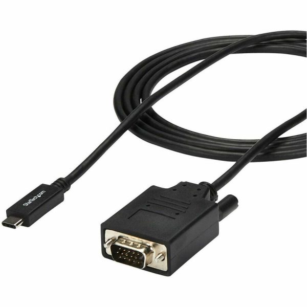 StarTech.com 6ft/2m USB C to VGA Cable - 1920x1200/1080p USB Type C DP Alt Mode to VGA Video Monitor Adapter Cable -Works w/ Thunderbolt 3 - Image 7