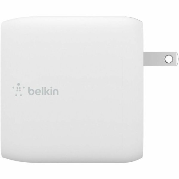 Belkin BoostCharge Dual USB-C Power Delivery GaN Wall Charger 68W Laptop Chromebook Charging - Power Adapter - Image 3