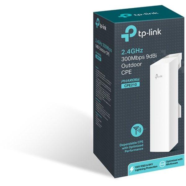 TP-Link CPE210 - 2.4GHz N300 Long Range Outdoor CPE for PtP and PtMP Transmission - Image 2