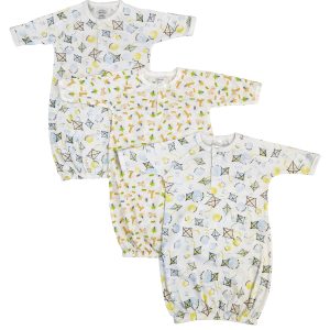 Unisex Newborn Baby 3 Piece Gown Set Nc_0823