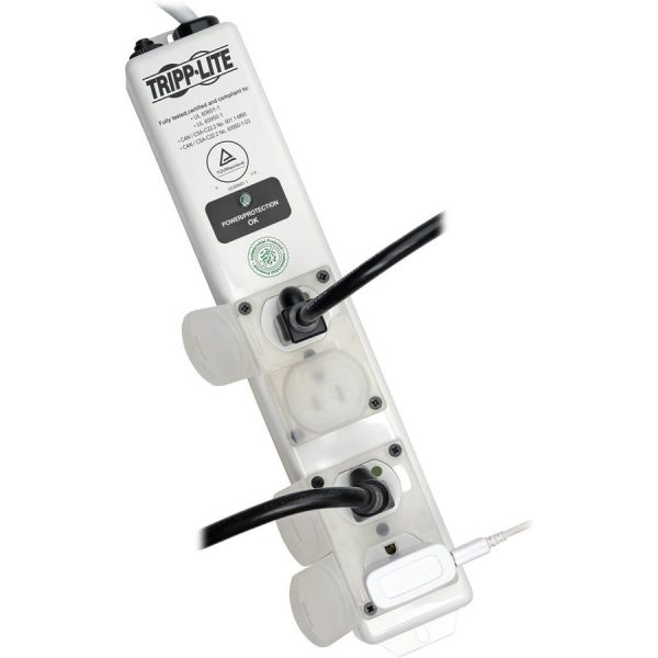Eaton Tripp Lite Series Safe-IT UL 60601-1 Medical-Grade Surge Protector for Patient-Care Vicinity, 4x Hospital-Grade Outlets, 15 ft. Cord, Antimicrobial Protection - Image 2