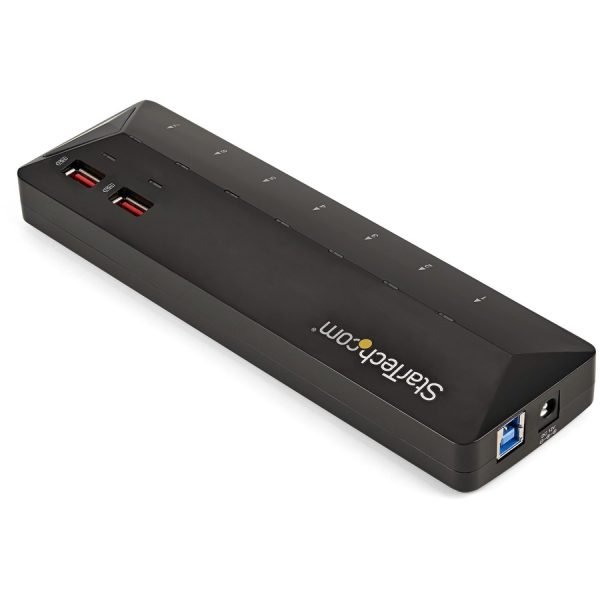 StarTech.com 7-Port USB 3.0 Hub plus Dedicated Charging Ports - 2 x 2.4A Ports - Desktop USB Hub and Fast-Charging Station - Image 2