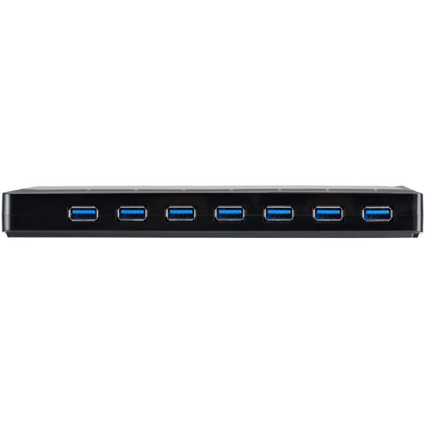 StarTech.com 7-Port USB 3.0 Hub plus Dedicated Charging Ports - 2 x 2.4A Ports - Desktop USB Hub and Fast-Charging Station - Image 3