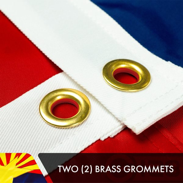 Arizona State Flag 210D Embroidered Polyester 3x5 Ft - Double Sided 2ply - Image 3