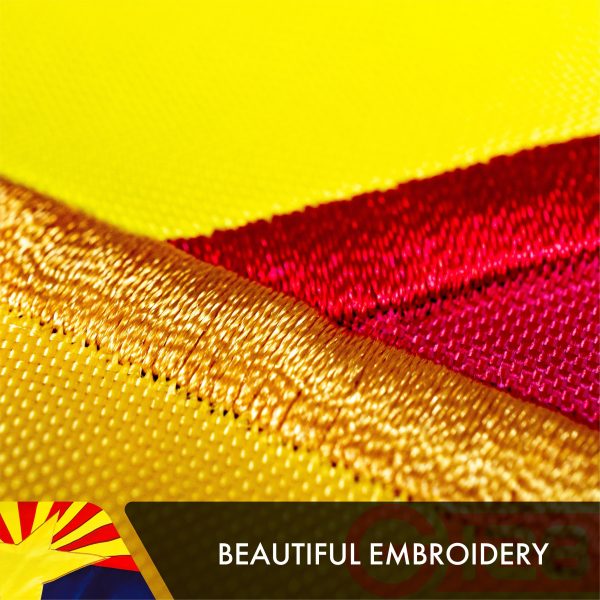 Arizona State Flag 210D Embroidered Polyester 3x5 Ft - Double Sided 2ply - Image 4
