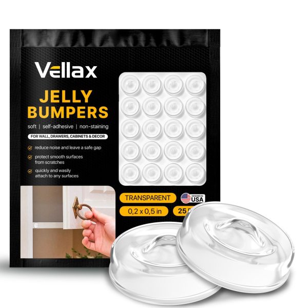 Self Adhesive Cabinet Door Bumpers   25 pcs Sticky Silicone Clear Sound Dampening Rubber Bumpers   Cabinet Bumpers for Wall Protection Kitchen Furniture Decor Drawer Stops