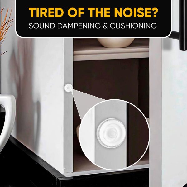 Self Adhesive Cabinet Door Bumpers   25 pcs Sticky Silicone Clear Sound Dampening Rubber Bumpers   Cabinet Bumpers for Wall Protection Kitchen Furniture Decor Drawer Stops - Image 2