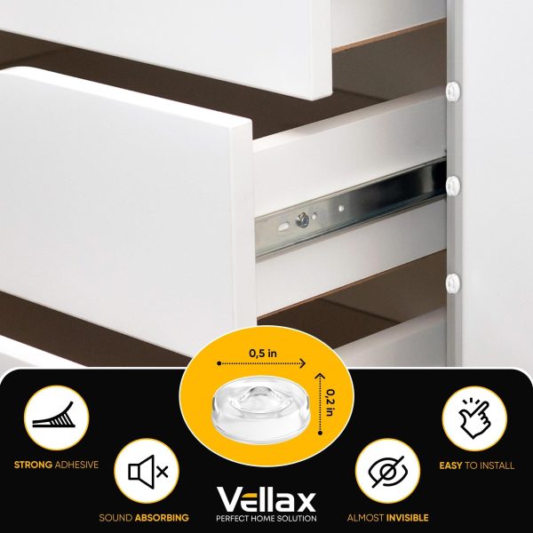 Self Adhesive Cabinet Door Bumpers   25 pcs Sticky Silicone Clear Sound Dampening Rubber Bumpers   Cabinet Bumpers for Wall Protection Kitchen Furniture Decor Drawer Stops - Image 5