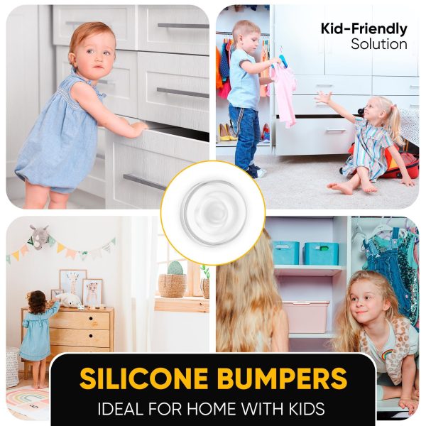 Self Adhesive Cabinet Door Bumpers   25 pcs Sticky Silicone Clear Sound Dampening Rubber Bumpers   Cabinet Bumpers for Wall Protection Kitchen Furniture Decor Drawer Stops - Image 7