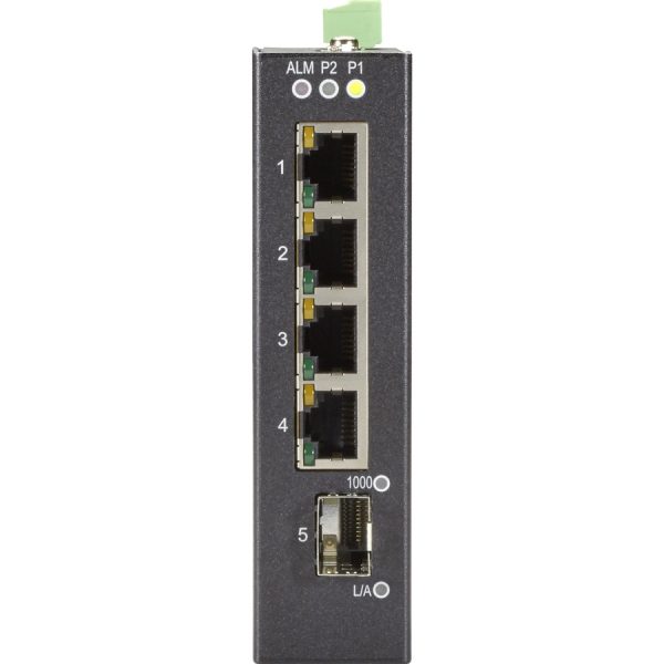 Black Box Industrial Gigabit Ethernet Switch - Extreme Temperature, 5-Port - Image 2