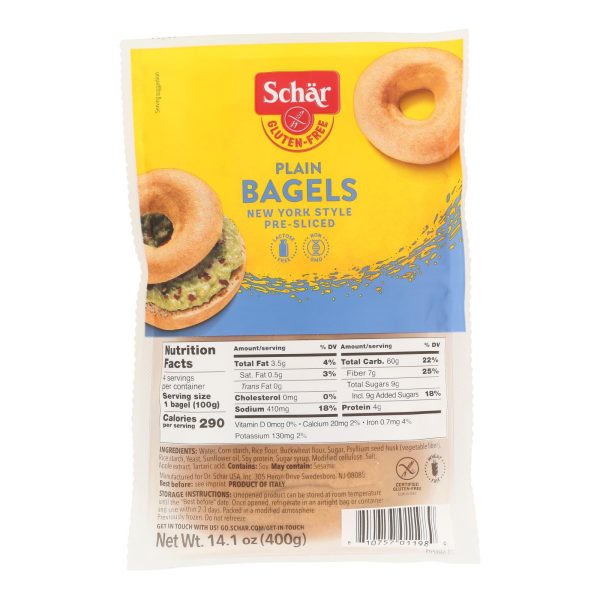 Schar - Bagel Plain - Case of 4 - 14.1 OZ
