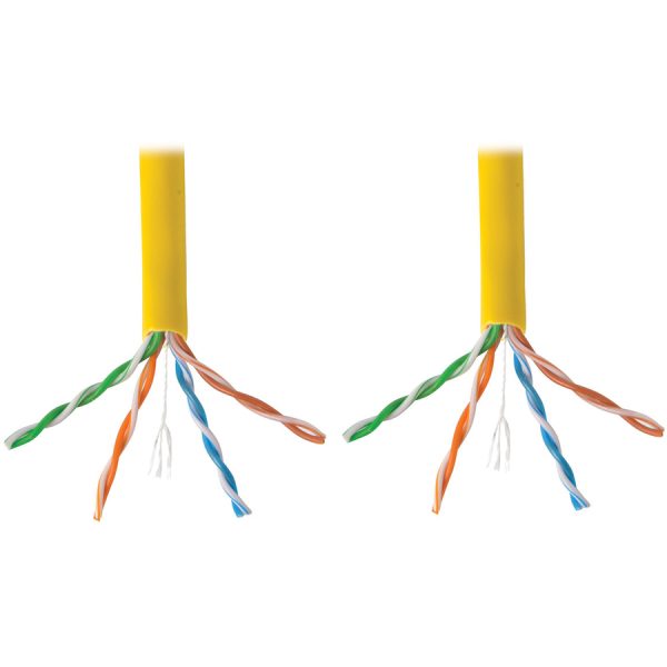 Eaton Tripp Lite Series Cat6 Gigabit Solid Core UTP PVC Bulk Ethernet Cable, Yellow, 1000 ft. (304.8 m), TAA - Image 3