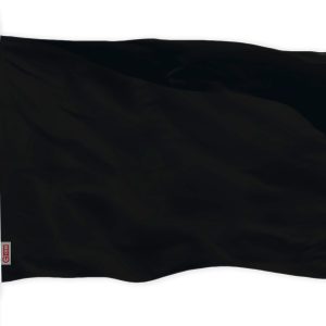 G128 Solid Black Color Flag | 2x3 Ft | LiteWeave Pro Series Printed 150D Polyester | Indoor/Outdoor, Vibrant Colors, Brass Grommets, Thicker and More Durable Than 100D 75D Polyester