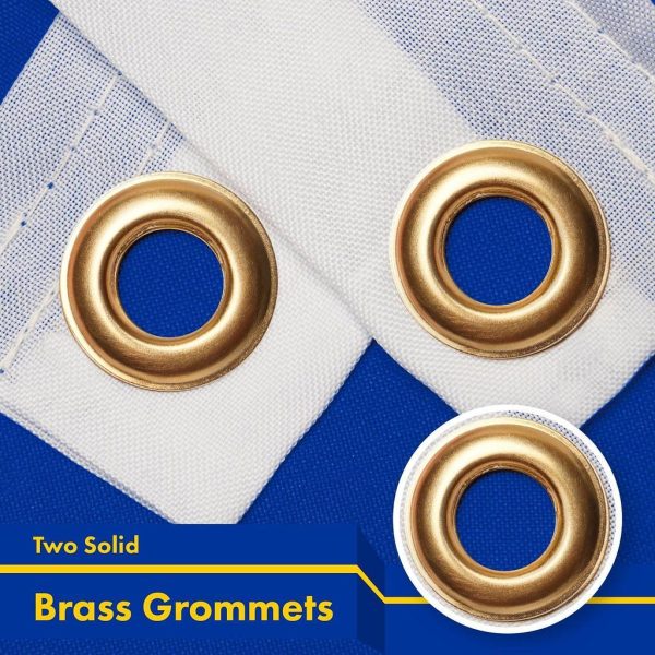 G128 3 Pack: European Union Flag | 3x5 Ft | LiteWeave Pro Series Printed 150D Polyester | Country Flag, Indoor/Outdoor, Vibrant Colors, Brass Grommets, Thicker and More Durable Than 100D 75D Polyester - Image 2