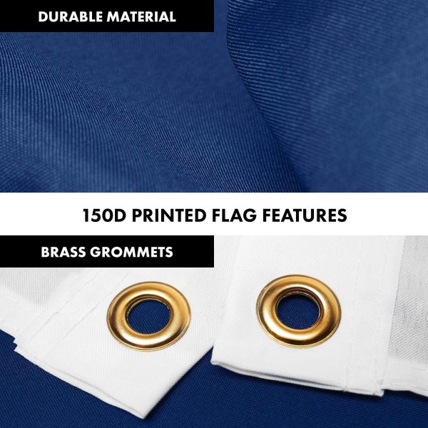 G128 Flag Pole 6FT Black Tangle Free & Finland Finnish Flag 3x5 Ft Combo Printed 150D Polyester - Image 4