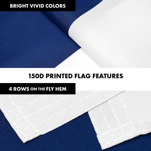 G128 Flag Pole 6FT Black Tangle Free & Finland Finnish Flag 3x5 Ft Combo Printed 150D Polyester - Image 5