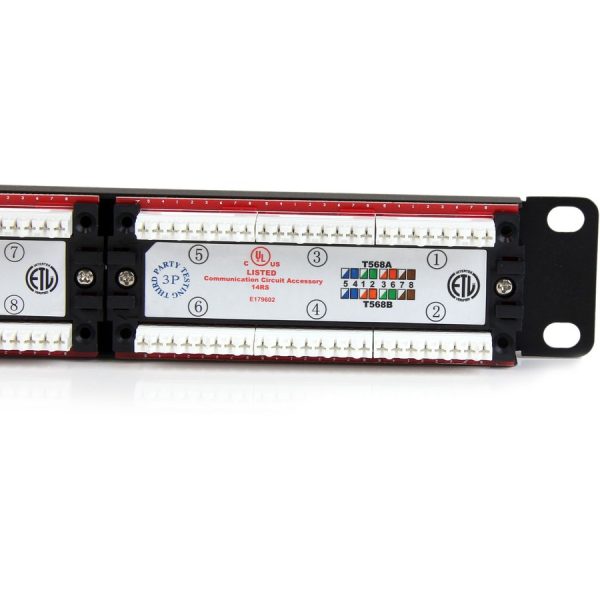 StarTech.com 24 Port 1U Rackmount Cat 6 110 Patch Panel - Image 4
