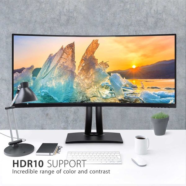 ViewSonic VP3881A 38-Inch IPS WQHD+ Curved 21:9 Monitor with 100% sRGB Rec 709, Eye Care, HDR10 Support, 90W USB C, HDMI, USB, DisplayPort for Professional Home and Office - Image 4