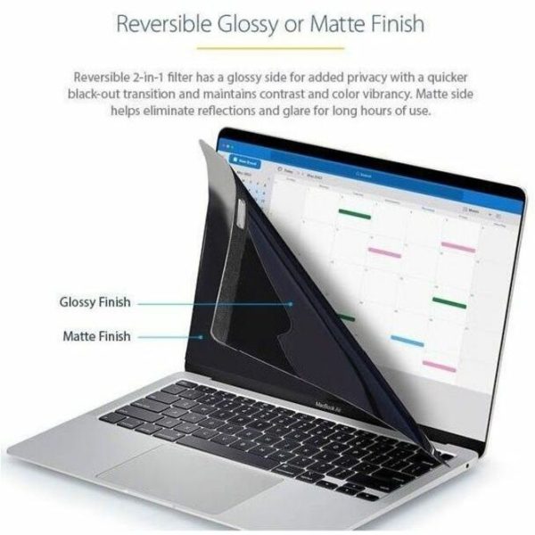 StarTech.com Laptop Privacy Screen for 13 inch MacBook Pro & Air - Magnetic Removable Security Filter - Blue Light Reducing - Matte/Glossy - Image 3