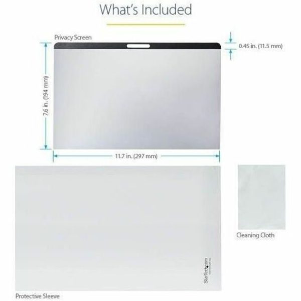 StarTech.com Laptop Privacy Screen for 13 inch MacBook Pro & Air - Magnetic Removable Security Filter - Blue Light Reducing - Matte/Glossy - Image 7