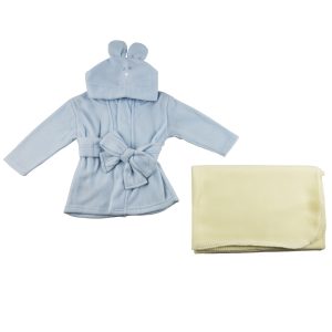 Fleece Robe And Blanket - 2 Pc Set Cs_0055