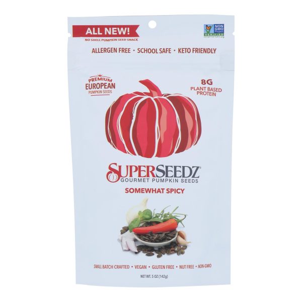 Superseedz Gourmet Pumpkin Seeds - Somewhat Spicy - Case of 6 - 5 oz. - Image 3