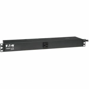 Eaton Tripp Lite Series 2.4kW Single-Phase 120V Basic PDU, 13 NEMA 5-15/20R Outlets, NEMA 5-20P Input, 15 ft. (4.57 m) Cord, 1U Rack-Mount