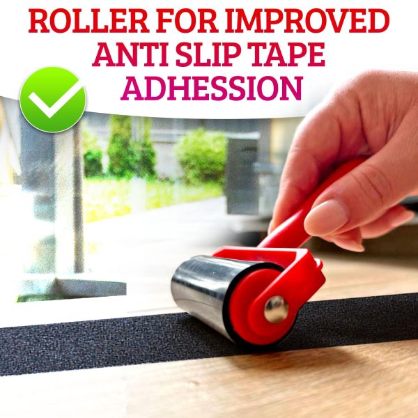 Rubber Tape Roller for Grip Tape Anti Slip Tape Treads and Other Tape (Gaffer Tape Masking Tape Painters Tape and Other) to Remove Air Bubbles for Tape and Stick Tape Firmly on The Surface - Image 4