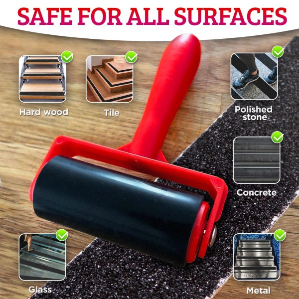 Rubber Tape Roller for Grip Tape Anti Slip Tape Treads and Other Tape (Gaffer Tape Masking Tape Painters Tape and Other) to Remove Air Bubbles for Tape and Stick Tape Firmly on The Surface - Image 6