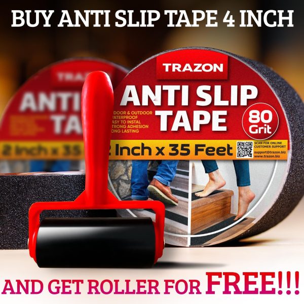 Rubber Tape Roller for Grip Tape Anti Slip Tape Treads and Other Tape (Gaffer Tape Masking Tape Painters Tape and Other) to Remove Air Bubbles for Tape and Stick Tape Firmly on The Surface - Image 7