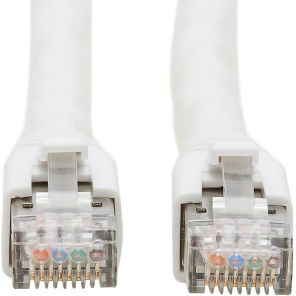 Eaton Tripp Lite Series Cat8 25G/40G Certified Snagless Shielded S/FTP Ethernet Cable (RJ45 M/M), PoE, White, 10 ft. (3.05 m), TAA - Image 3