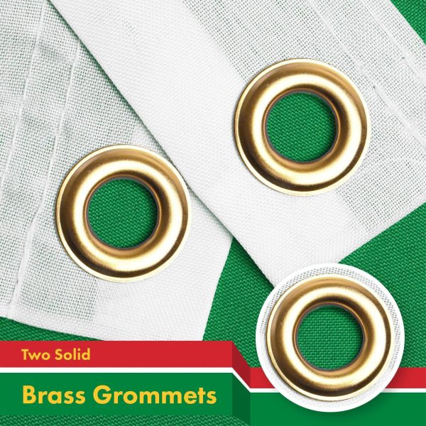 G128 2 Pack: Turkmenistan Turkmenistani Flag | 3x5 Ft | Printed 150D Polyester - Indoor/Outdoor, Vibrant Colors, Brass Grommets, Quality Polyester, Much Thicker More Durable Than 100D 75D Polyester - Image 2